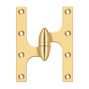 Deltana OK6045B Olive Knuckle 6" x 4-1/2" Hinge, Solid Brass (Each)