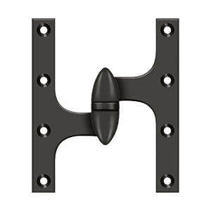 Deltana OK6050B Olive Knuckle 6" x 5" Hinge, Solid Brass (Each)