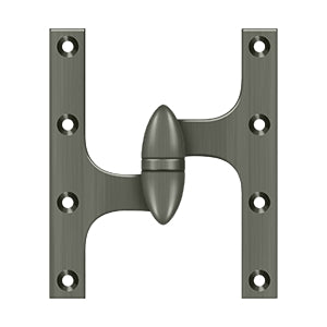 Deltana OK6050B Olive Knuckle 6" x 5" Hinge, Solid Brass (Each)