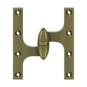 Deltana OK6050B Olive Knuckle 6" x 5" Hinge, Solid Brass (Each)