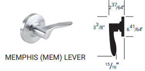 PDQ SD126 Passage Grade 2 Lever Lock