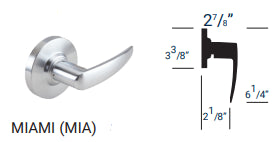 PDQ SD126 Passage Grade 2 Lever Lock