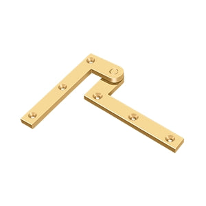 Deltana PH40 Pivot Hinge, 4-3/8" x 5/8" x 1-7/8", Solid Brass (Pair)