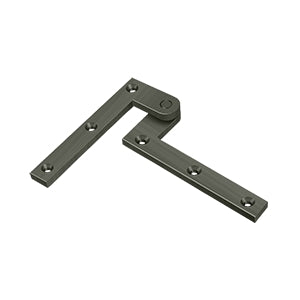 Deltana PH40 Pivot Hinge, 4-3/8" x 5/8" x 1-7/8", Solid Brass (Pair)