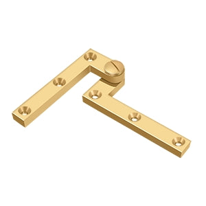 Deltana PH60 Pivot Hinge, 4-3/8" x 5/8" x 1-7/8", Solid Brass (Pair)