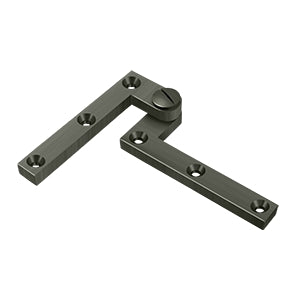 Deltana PH60 Pivot Hinge, 4-3/8" x 5/8" x 1-7/8", Solid Brass (Pair)