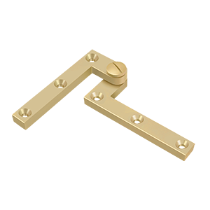Deltana PH60 Pivot Hinge, 4-3/8" x 5/8" x 1-7/8", Solid Brass (Pair)