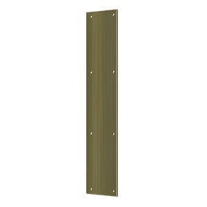 Deltana PP3520 Push Plate 3-1/2" x 20" Brass or Stainless Steel