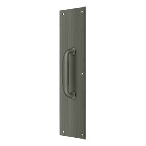 Deltana PPH55 Push Plate with Handle 3-1/2" x 15" - Handle 5-1/4"