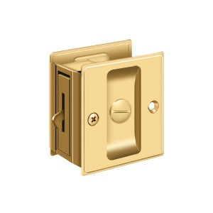 Deltana SDL25 Pocket Door Lock, 2-1/2" x 2-3/4" Privacy
