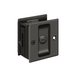 Deltana SDL25 Pocket Door Lock, 2-1/2" x 2-3/4" Privacy