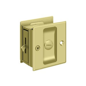 Deltana SDL25 Pocket Door Lock, 2-1/2" x 2-3/4" Privacy