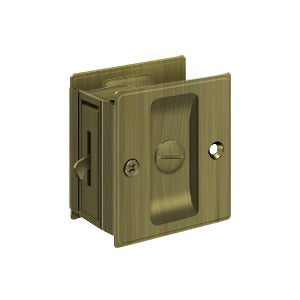 Deltana SDL25 Pocket Door Lock, 2-1/2" x 2-3/4" Privacy