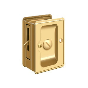 Deltana SDLA325 Heavy-Duty Pocket Door Lock, Adjustable, 3-1/4" x 2-1/4" Privacy