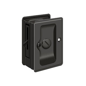 Deltana SDLA325 Heavy-Duty Pocket Door Lock, Adjustable, 3-1/4" x 2-1/4" Privacy