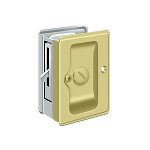 Deltana SDLA325 Heavy-Duty Pocket Door Lock, Adjustable, 3-1/4" x 2-1/4" Privacy