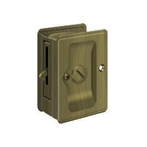 Deltana SDLA325 Heavy-Duty Pocket Door Lock, Adjustable, 3-1/4" x 2-1/4" Privacy