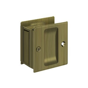 Deltana SDP25 Pocket Door Lock, 2-1/2" x 2-3/4" Passage