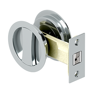 Deltana SDRP218 Sliding Door Round Passage Lock (2-1/8")