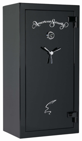 American Security SF6036-E5-LTN-F-BK-A 60 Minute Fire 17-17-34+2 Gun Safe Black Textured with Black Nickel Hardware ESL5 Electronic Keypad 840lbs (CONTACT FOR QUOTE ON SHIPPING)