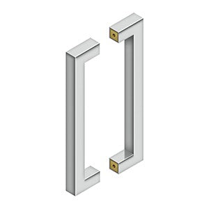 Deltana SSPBB1210 12" Contemporary Pulls, Back-to-Back