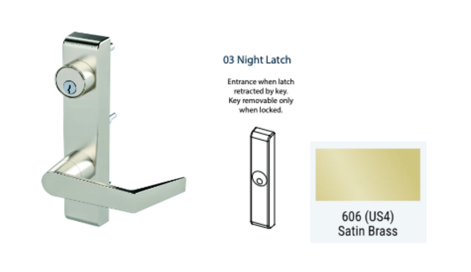 PDQ 6N - 03 Night Latch Narrow Stile Trim