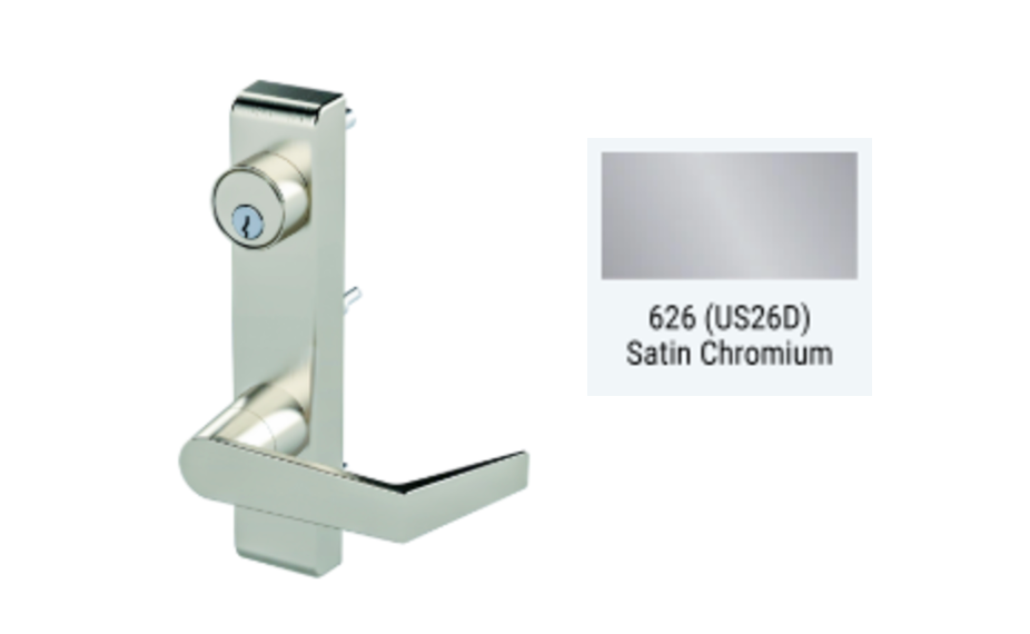 PDQ 6N-M08 Classroom w/ Lever Narrow Stile Mortise Trim
