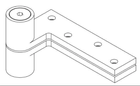 ABH EX0180 Extended Pin Top Pivot - 3/4" Offset