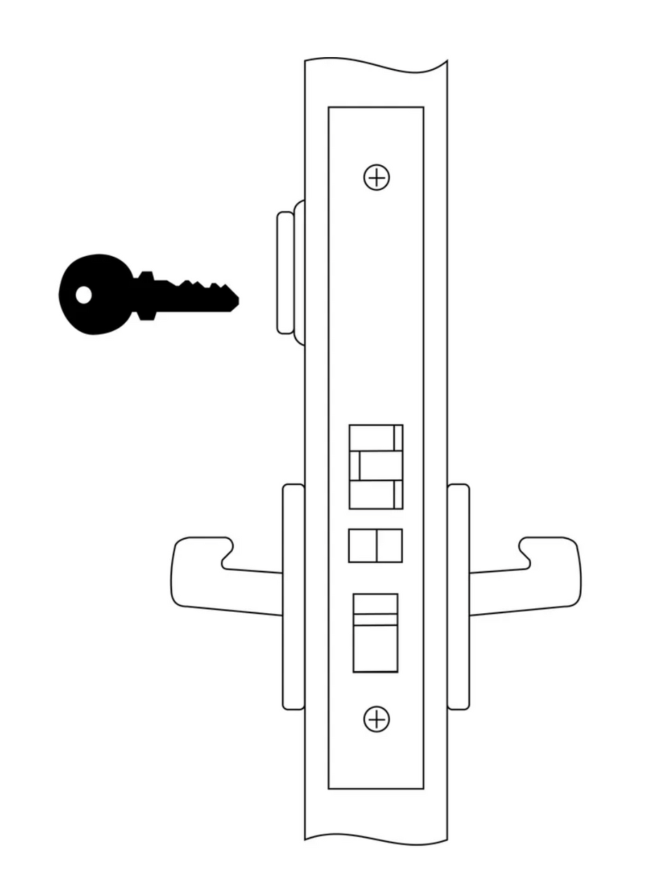 Accentra 8807FL Entry Mortise Lock