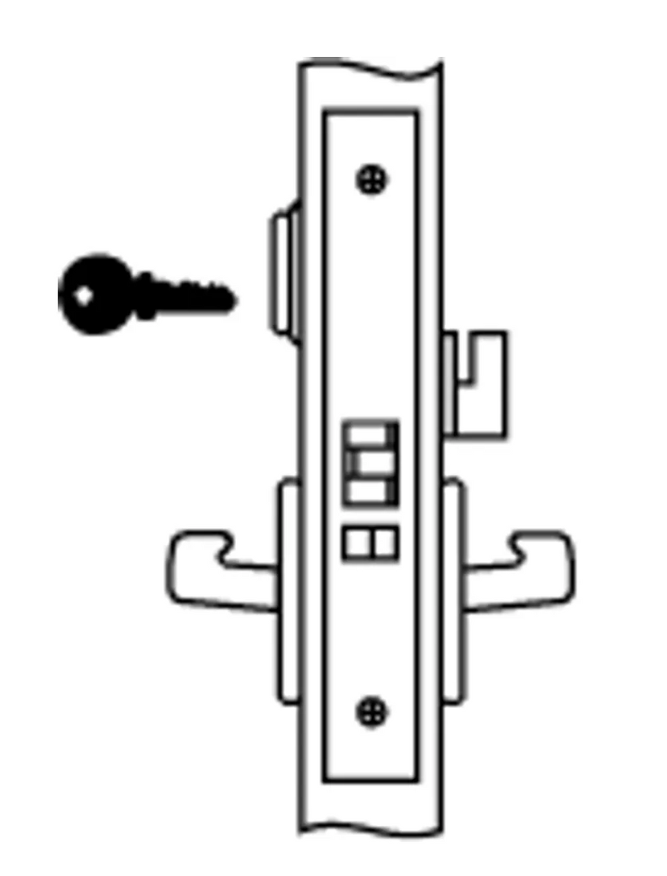 Accentra 8809FL Classroom or Office with Thumbturn Mortise Lock