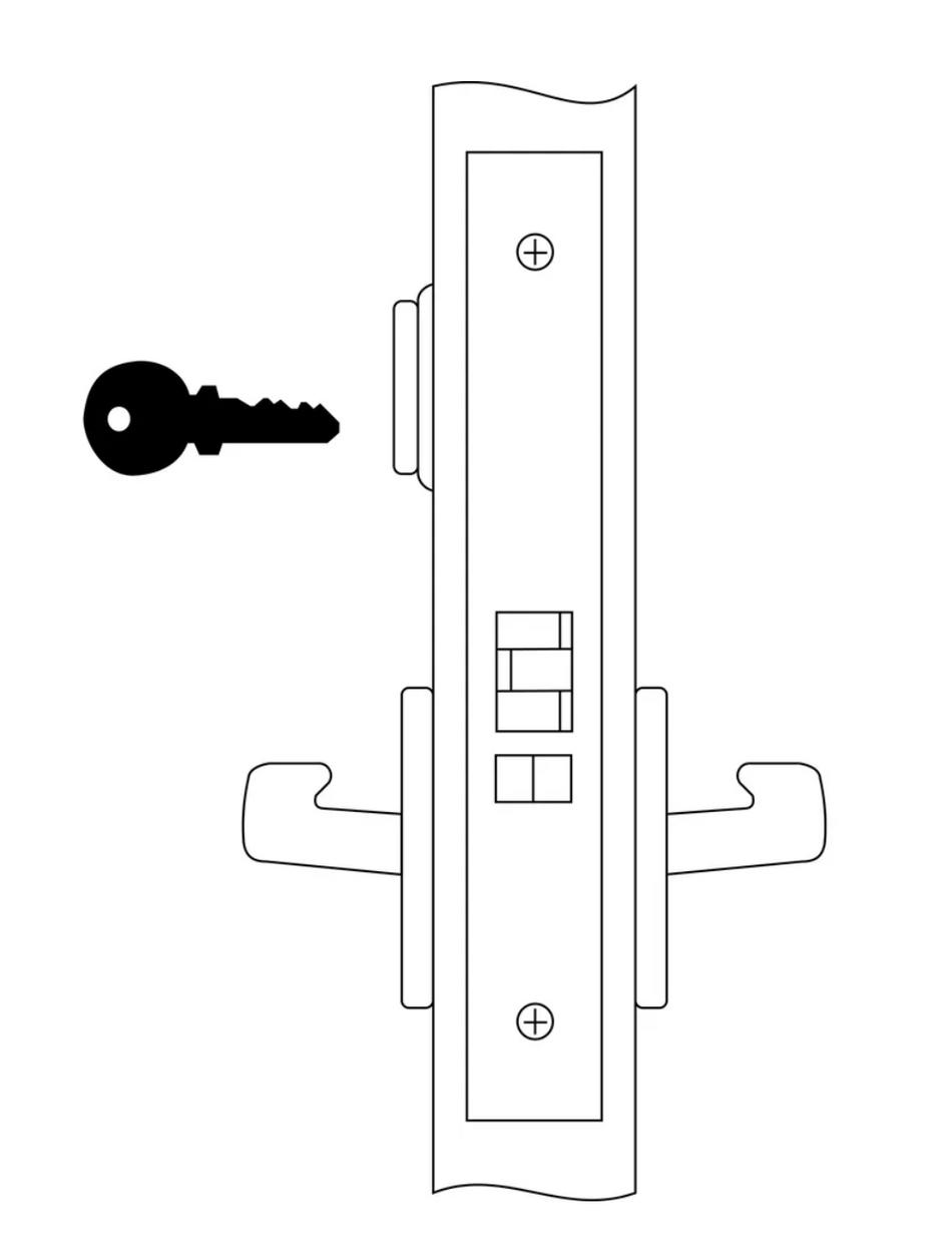 Accentra 8824FL Hold Back Mortise Lock