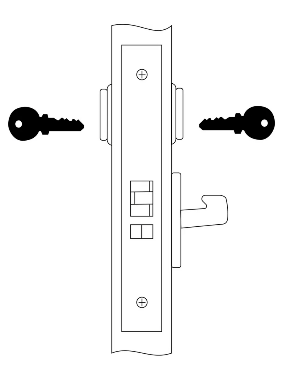 Accentra 8834FL All Purpose Mortise Lock