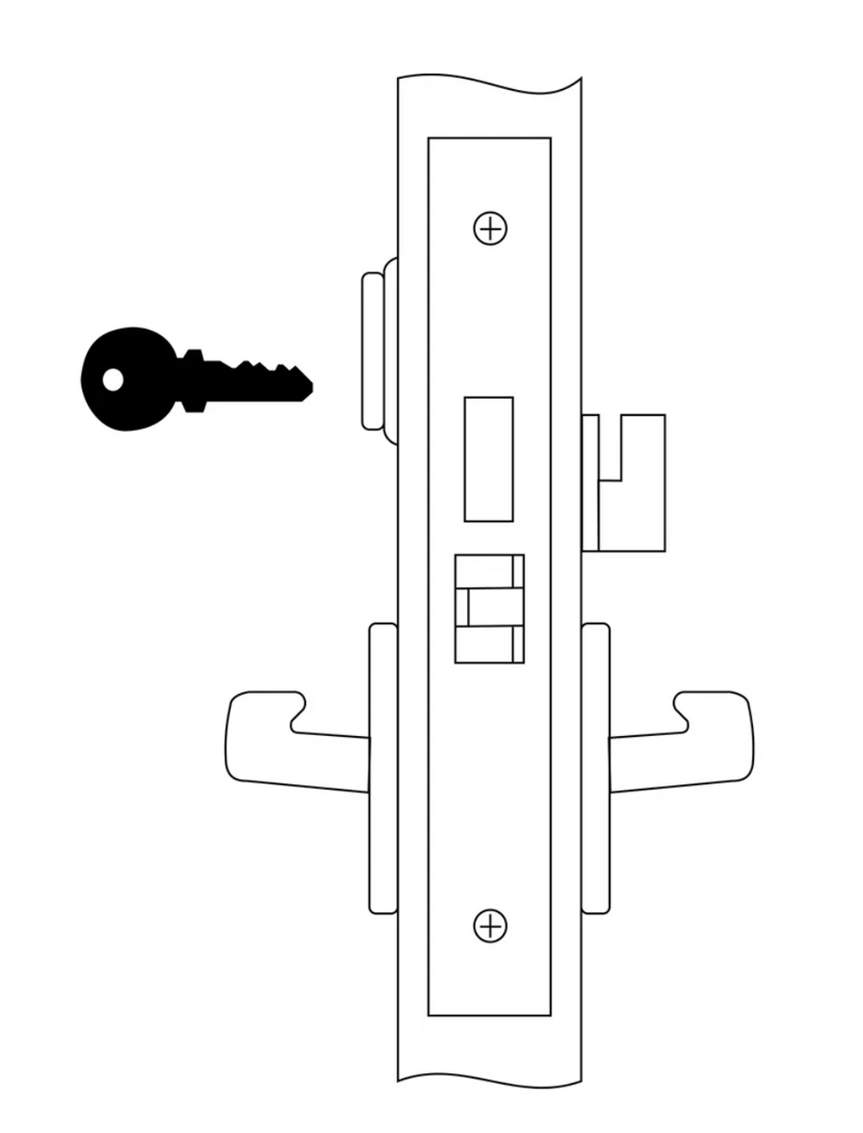 Accentra 8822FL  Dormitory or Exit Mortise Lock