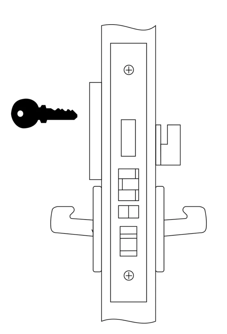 Accentra 8827FL Hotel/Motel Mortise Lock