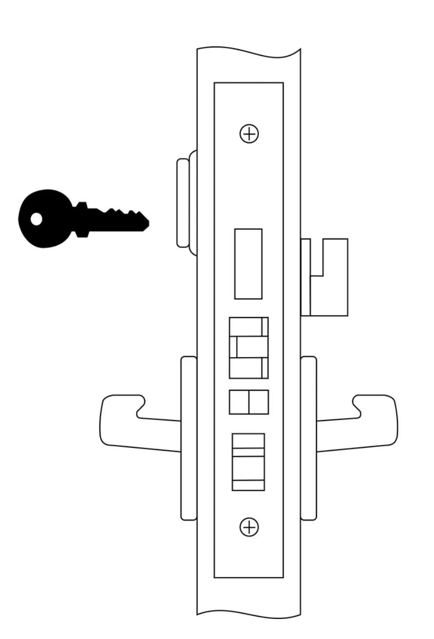 Accentra 8847FL Apartment Corridor Door Mortise Lock