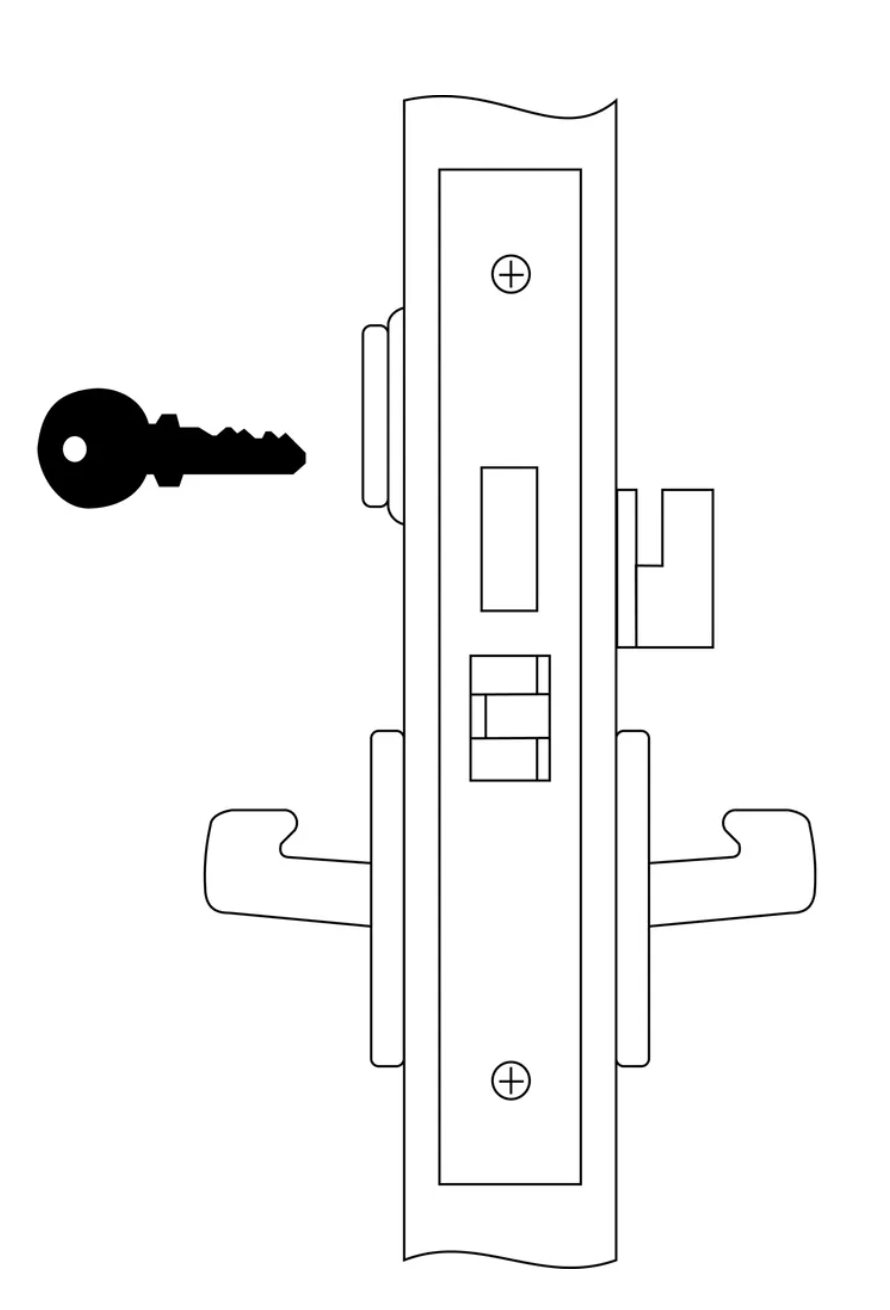 Accentra 8861FL Dormitory or Storeroom Mortise Lock