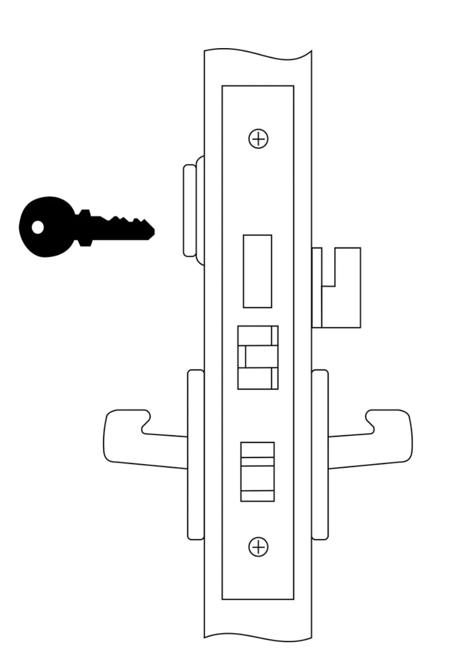 Accentra 8867FL  Dormitory or Exit Mortise Lock