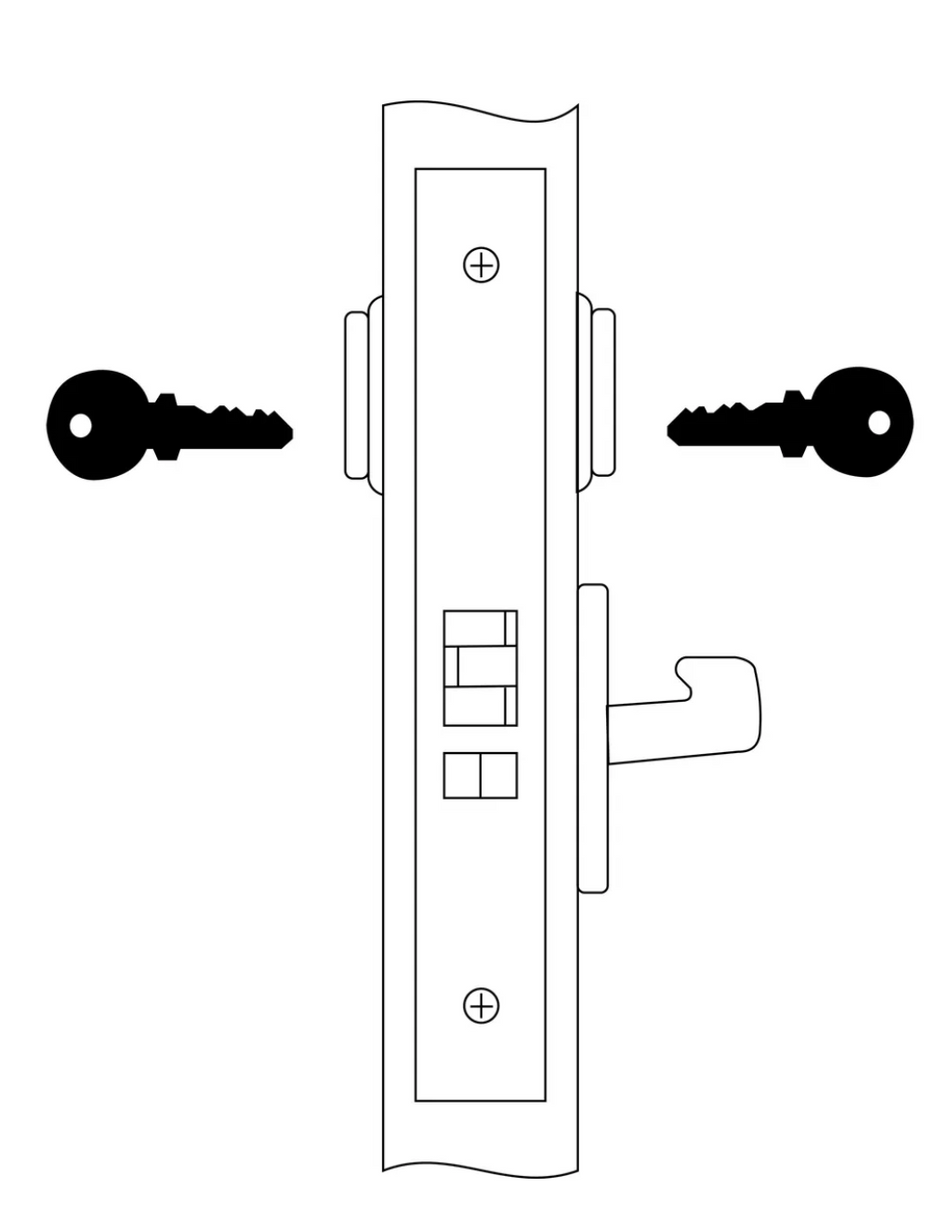 Accentra 8834-2FL  All-purpose Mortise Lock