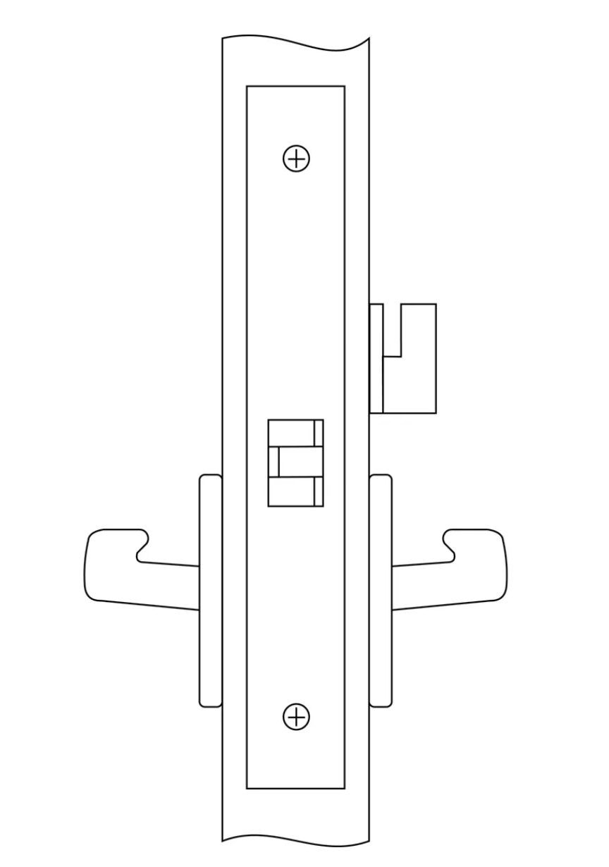 Accentra 8866FL Passage Lock with Indicator Mortise Lock