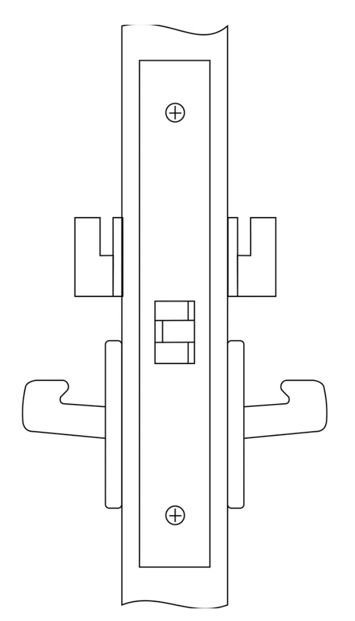 Accentra 8865FL Bathroom Mortise Lock Body For Lever