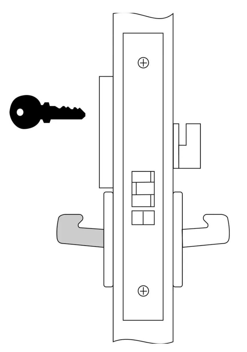 Accentra 8864FL Bathroom Lock with Indicator Mortise Lock Body For Lever