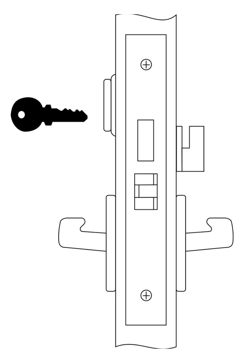 Accentra 8861FL Dormitory or Storeroom Mortise Lock Body For Lever