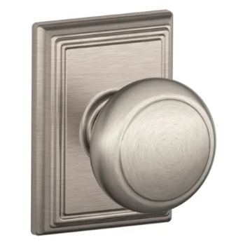 Schlage Andover Knob with Addison Trim - F series