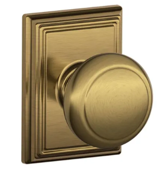 Schlage Andover Knob with Addison Trim - F series