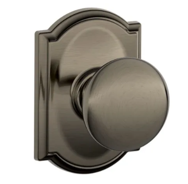 Schlage Plymouth Knob with Camelot Trim- F series