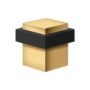 Deltana UFBS138 Square Universal Floor Door Bumper 1-3/8", Solid Brass