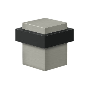 Deltana UFBS138 Square Universal Floor Door Bumper 1-3/8", Solid Brass