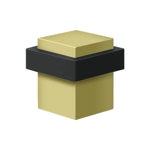 Deltana UFBS138 Square Universal Floor Door Bumper 1-3/8", Solid Brass