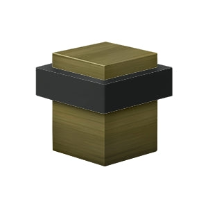 Deltana UFBS138 Square Universal Floor Door Bumper 1-3/8", Solid Brass