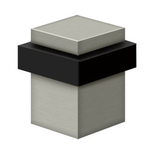 Deltana UFBS25 Square Universal Floor Door Bumper 2-1/2", Solid Brass